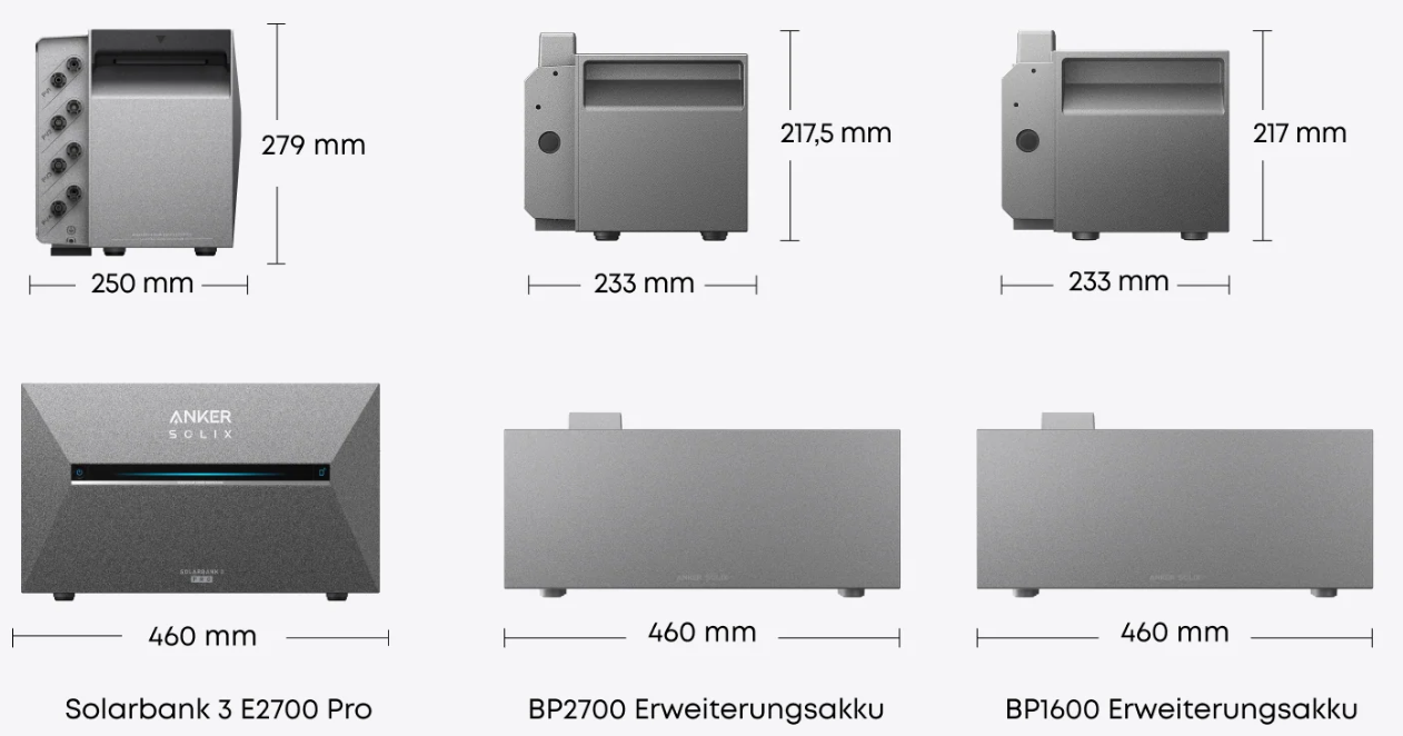 Anker SOLIX Solarbank 3 E2700 Pro + 2 BP2700 8.06 kWh