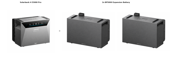 Anker SOLIX Solarbank 4 E5000 Pro + 2× BP5000 – 15 kWh Set